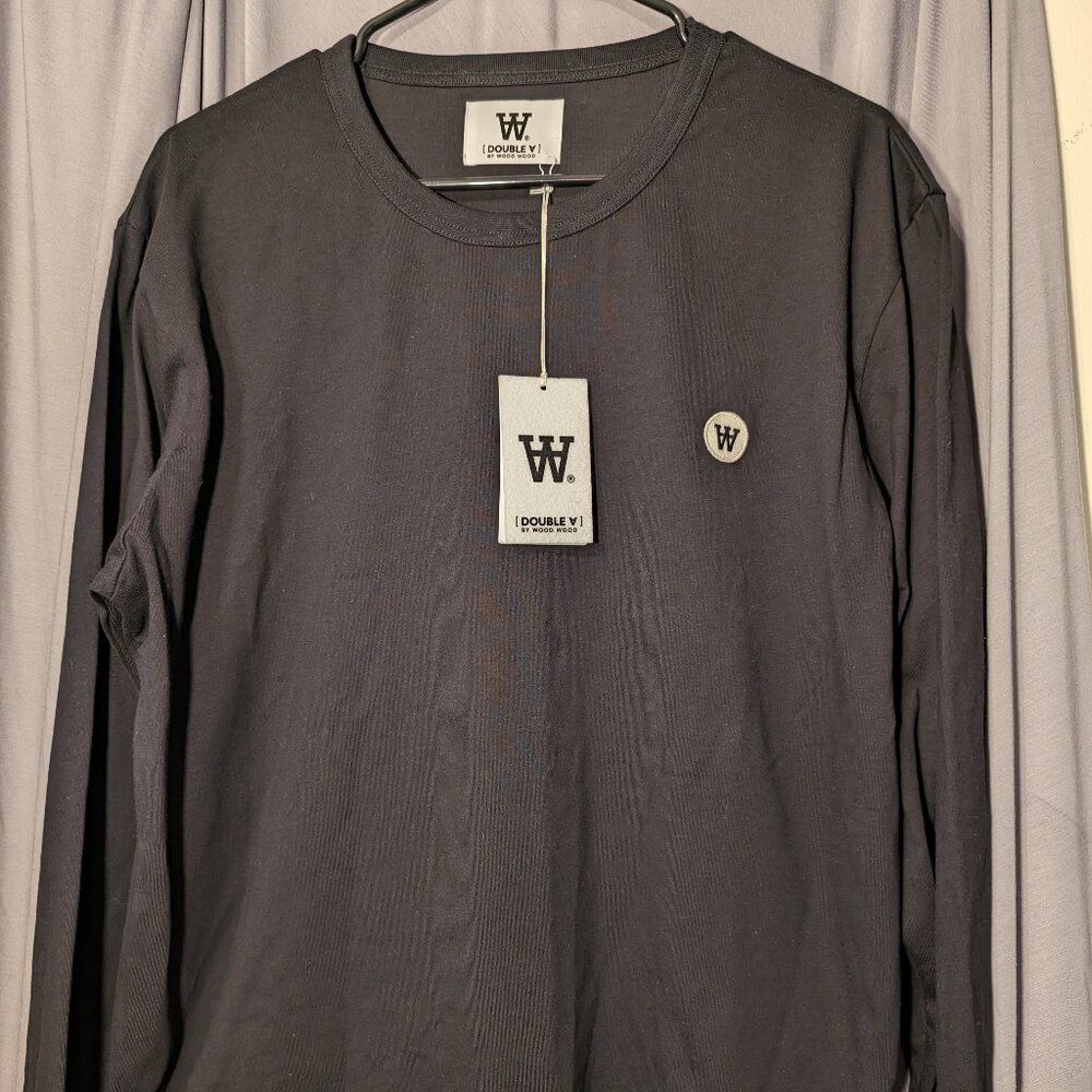 Double A by Wood Wood - Mel Long Sleeve Shirt - Black - XL